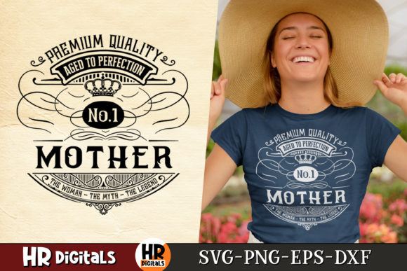 Funny Mother Vintage Whiskey Label SVG for Crafts and Graphics